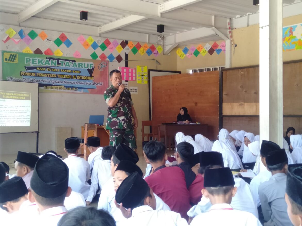 Danposramil Gunungguruh Wasbang Dan Latih Kedisiplinan di Pondok Pesantren Al Istiqomah