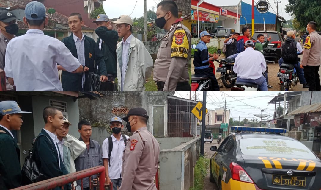 Antisipasi Tawuran Pelajar, Polsek Gunungguruh Pemantauan Bubar Siswa Saat Pulang Sekolah