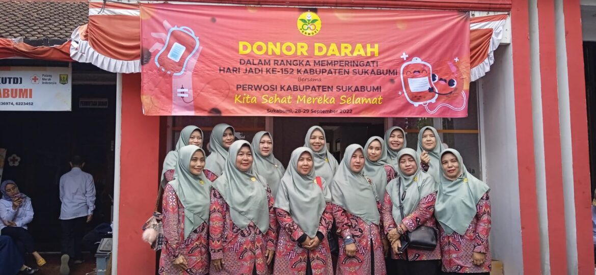 Persatuan Wanita Olahraga Seindonesia Bekerjasama Dengan PMI Kabupaten Sukabumi Mengadakan Donor Darah