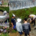 Akibat Curah hujan, Jalan Lingkungan Rusak, Bhabinkamtibmas Desa Gunungguruh Bersama Warga Lakukan Perbaikan