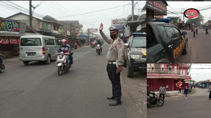 Antisipasi Kepadatan, Kanit Lantas Polsek Gunungguruh Lakukan Pengaturan Lalulintas Pagi Agar Tetap dalam Keadaan Kondusif