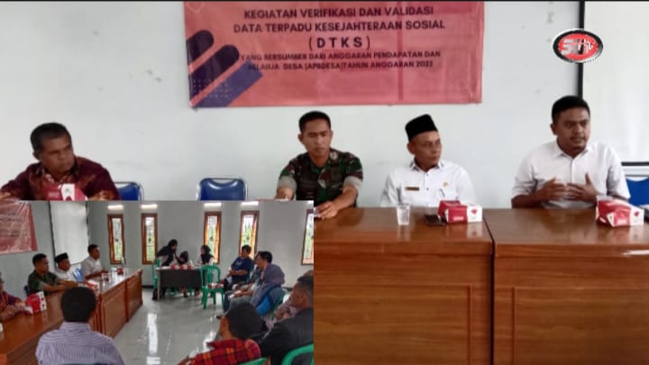 Babinsa Hadiri Musyawarah Verifikasi dan Validasi Data Terpadu Kesejahteraan Sosial (DTKS) Tahun 2022 Desa Gedepangrango