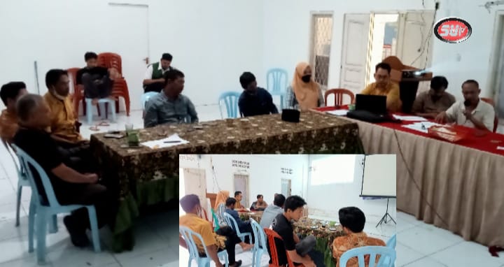 Pemdes bersama BPD Babakan Kecamatan Cisaat, Lakukan Rapat Evaluasi Rancangan APBDes