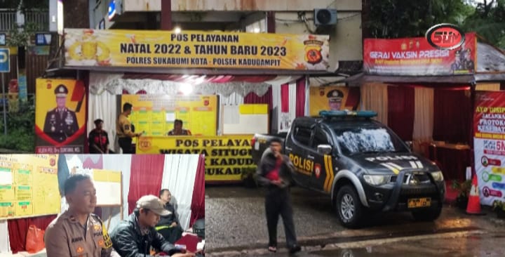 KAPOLSEK KADUDADAMPIT PANTAU POS PAM NATAL 2022 DAN TAHUN BARU 2023 DIAREAL WISATA SITUGUNUNG