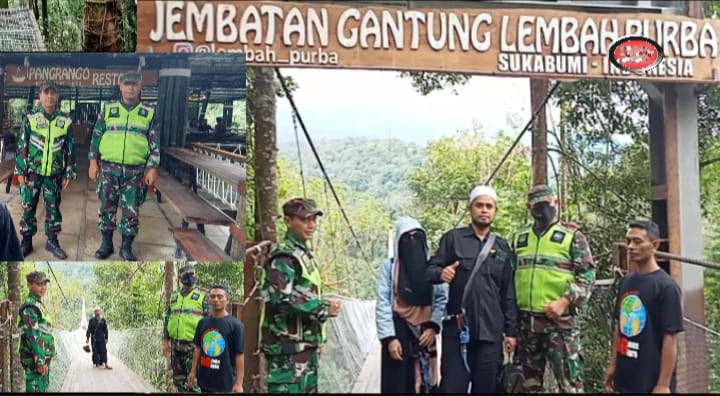 Sambut Libur Nataru Danposramil Kadudampit Bersama Anggota Pantau Obyek Wisata Situgunung