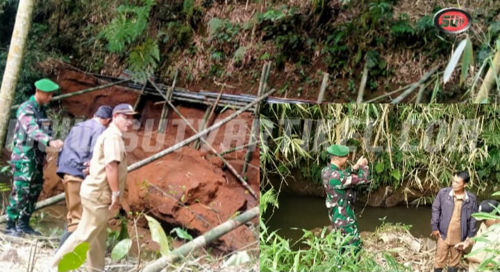 Bahas Rencana Perbaikan Irigasi, Babinsa Cipetir Koramil 0607-09/Cisaat Komsos Bersama Aparat Desa