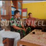 Jalin Tali Silaturahmi, Babinsa Sukaresmi Koramil 0607-09/Cisaat Komsos Dengan Kepala Sekolah SMP N 2 Cisaat