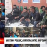 Bersama Anggota Polsek, Babinsa Gedepangrango Koramil 0607-09/Cisaat Pantau Dan Amankan Jalanya Aksi Demo Ratusan warga