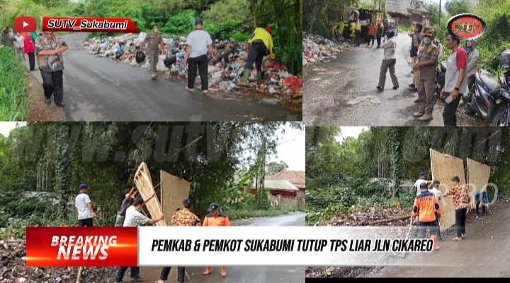 Tempat pembuangan sampah liar di jalan Cikareo Warudoyong Sukabumi ditutup