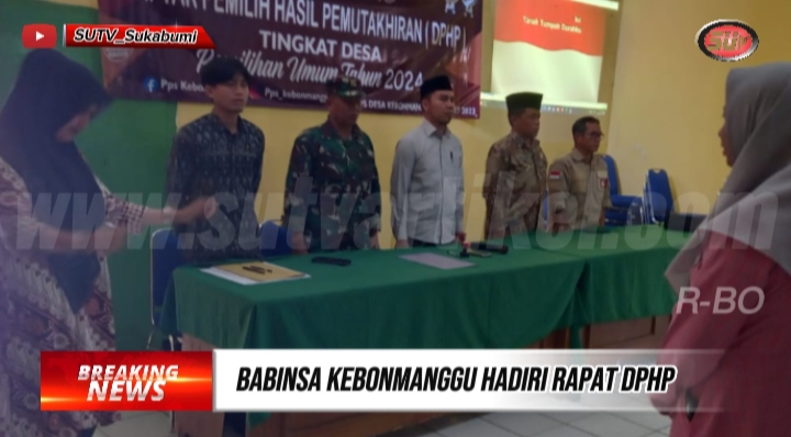 Babinsa Kebonmanggu Koramil 0607-09/Cisaat hadiri rapat terbuka DPHP