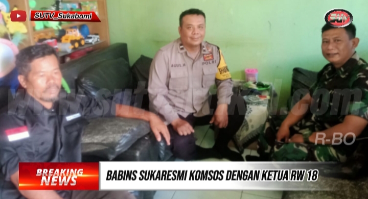 Dukung Tugas Pokok, Babinsa Sukaresmi Komsos Dengan Ketua RW Di Desa Binaan