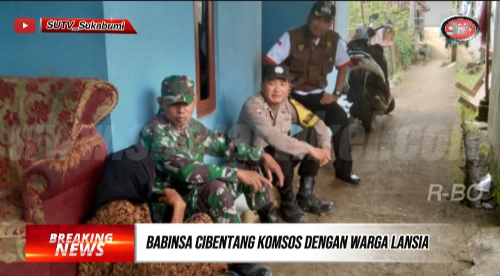 Datangi Rumah Lansia Pasca Lebaran, Kades Babinsa dan Bhabinkamtibmas Cibentang Disambut Hangat