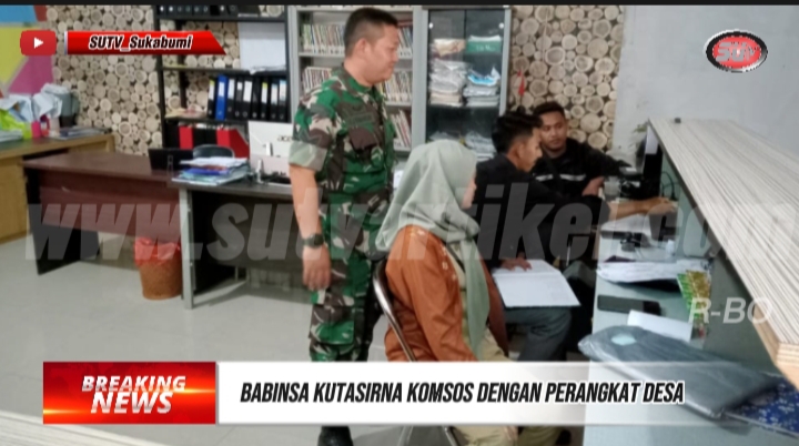 Perkuat Hubungan Komunikasi Sosial, Babinsa Kutasirna Silaturahmi Kepada Perangkat Desa