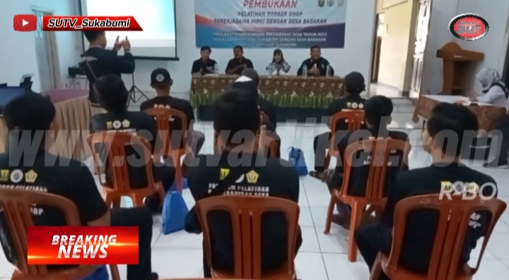 Tingkatkan SDM Berdaya Saing, Pemdes Babakan Bekerjasama Dengan HIPKI, Gelar Pelatihan Barbershop