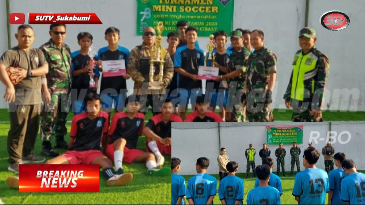 Sambut HUT RI Ke 78 Tahun 2023, Koramil 0607-09/Cisaat Gelar Lomba Mini Soccer