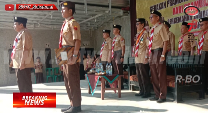 Danramil 0607-09/Cisaat Kapten CBA Edi Rosana, Hadiri Peringatan HUT Pramuka ke-62