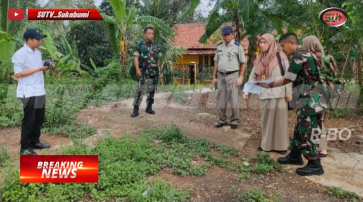 Danposramil Gunungguruh dan Babinsa Dampingi Petugas BPN Laksanakan Pengukuran Tanah Milik Kodim 0607/Kota Sukabumi