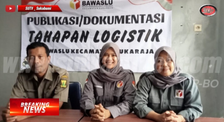 Memasuki Tahapan Logistik Pada Pemilu 2024, Panwaslu Kecamatan Sukaraja Gelar Konferensi Pers