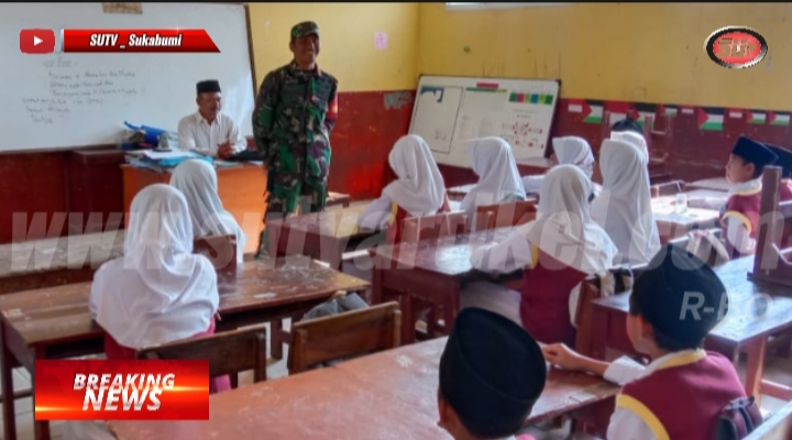 Tanamkan Nilai-nilai Pancasila Sejak Dini, Babinsa Undrusbinangun Berikan Materi Wasbang Kepada Siswa SD