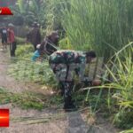 Kebersamaan Babinsa Cibolangkaler Bersama Warga Laksanakan Karya Bakti Bersihkan Jalan Lingkungan