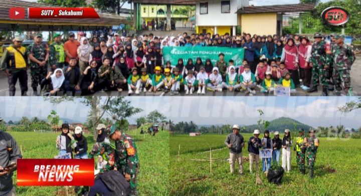 Peduli Lingkungan, Anggota Koramil 0607-09/Cisaat Tanam Pohon Jalan Jalur Desa Babakan