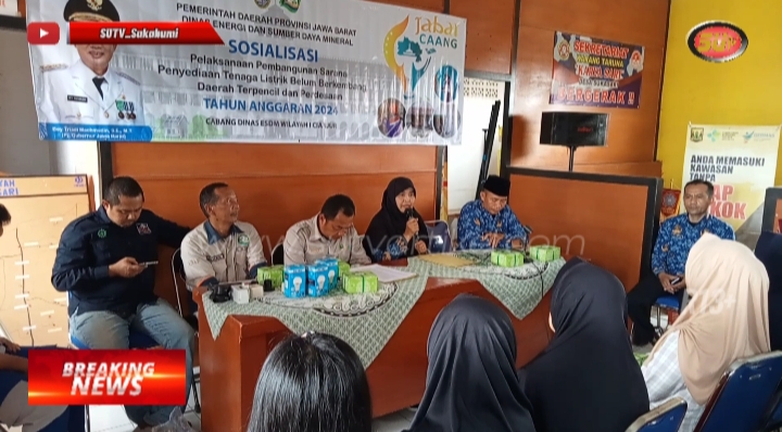 Cabang Dinas ESDM Wil 1 Cianjur Gelar Sosialisasi Program Bantuan Listrik Jabar Caang Di Desa Sukasari Cisaat Untuk 94 KPM