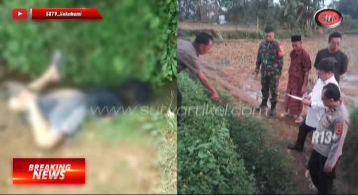 Warga Desa Muaradua Kadudampit Digegerkan Penemuan Seorang Mayat di Sawah