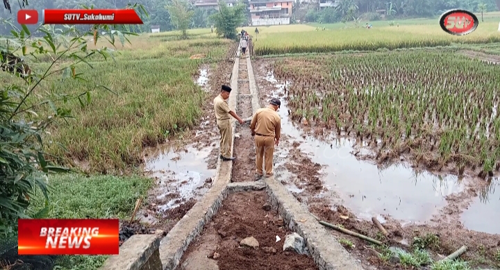 Pemdes Cibentang Bangun TPT agar Jalan ke Lahan Pertanian Serta akses Penghubung Dua Pesantren Layak Dilalui Warga