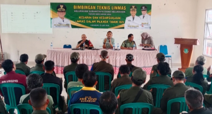 Jelang Pilkada Danramil 0607-04/Kota Sukabumi Utara Berikan Materi Wasbang Dalam Pembinaan Satlinmas