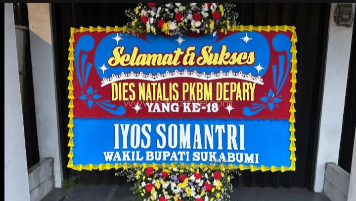 Wakil Bupati Sukabumi H Iyos Somantri Berikan Karangan Bunga Dies Natalis ke-18 PKBM Depary