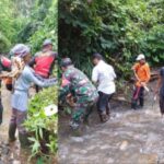 Bersama Warga, Anggota Koramil 0607-04/Kota Sukabumi Utara Karya Bakti Bersihkan Bantaran Sungai Cisarua