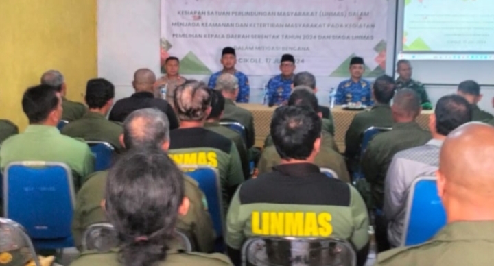 Danramil 0607-04/Kota Sukabumi Utara Hadiri Rapat Kesiapsiagaan Perlindungan Masyarakat Dalam Persiapan Pilkada serentak 2024