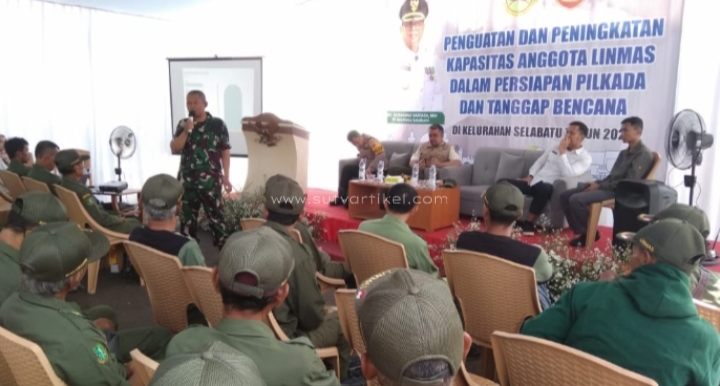 Maksimalkan Kapasitas Anggota LINMAS Jelang Pilkada 2024, Danramil 0607-04/Kota Sukabumi Utara Beri Arahan