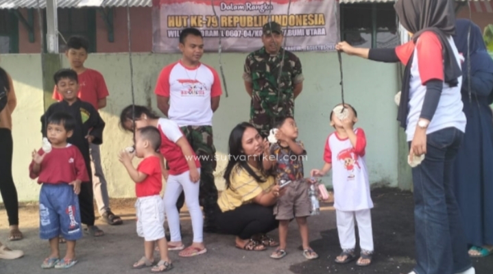 Semarakkan HUT Kemerdekaan RI Ke 79, Koramil 0607-04/Kota Sukabumi Utara Gelar Lomba Anak-anak