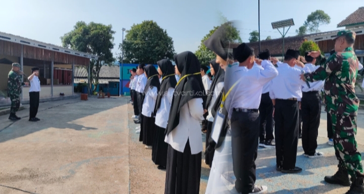 Meningkatkan Kedisiplinan, Babinsa Sirnaresmi Bekali Santri Ponpes Al Istiqomah Dengan Pelatihan PBB