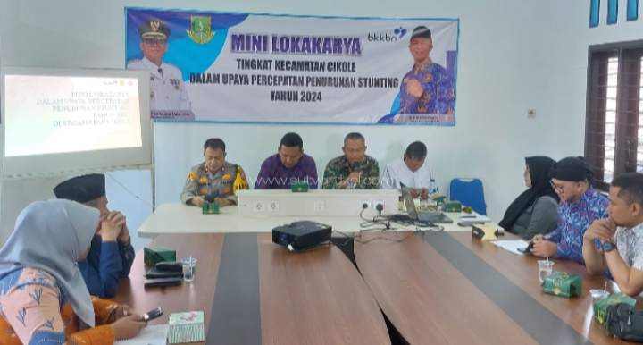 Danramil 0607-04/Kota Sukabumi Utara Hadiri Rapat Mini Lokakarya Penurunan Stunting Di Kecamatan Cikole