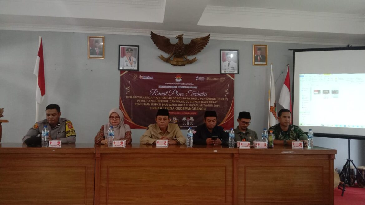 Babinsa Gedepangrango Hadiri Rapat Pleno Terbuka Rekapitulasi DPSHP di Aula Desa Gedepangrango