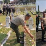 Dalam Rangkaian HUT TNI Ke-79, KB FKPPI Kab. Sukabumi Ikuti Ziarahi Makam Pahlawan dan Tabur Bunga