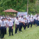 Babinsa Sukaresmi Laksanakan Bintahwil dan Berikan Materi PBB Pada Siswa SMP