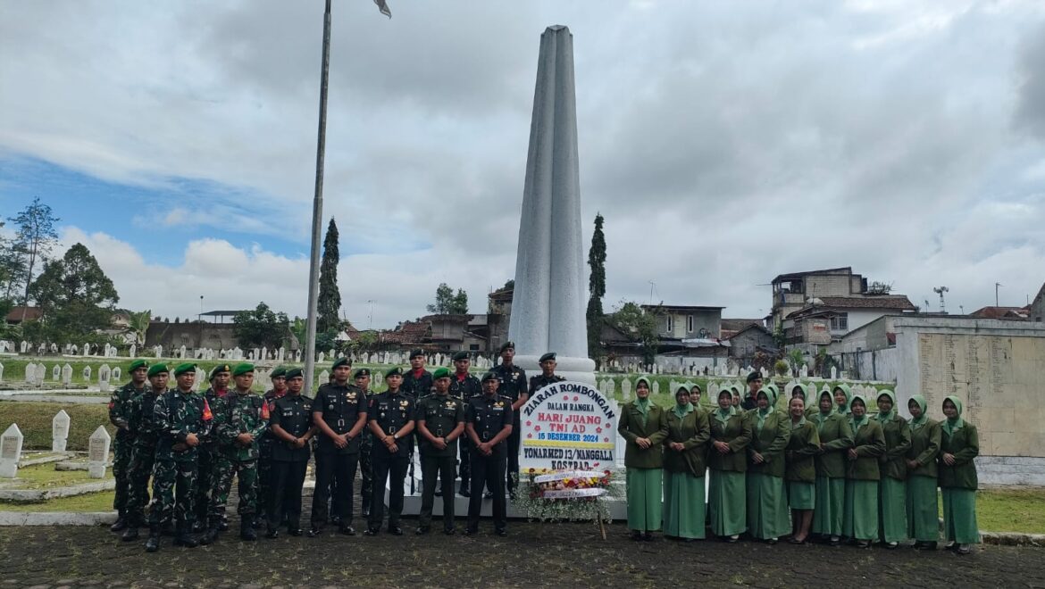 Peringati Hari Juang TNI AD Ke-79, Anggota Koramil 0607-04/Kota Sukabumi Utara Laksanakan Ziarah Rombongan Di TMP Surya Kencana