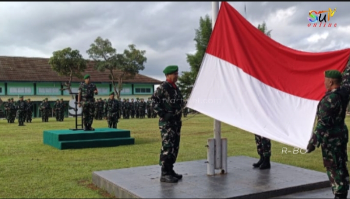 Dandim 0622/Kab. Sukabumi Pimpin langsung Upacara Bendera Pada Minggu Pertama di Awal Bulan Tahun 2025